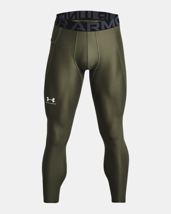 Men's HeatGear® Leggings, Green, pdpMainDesktop image number 4